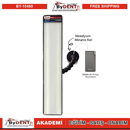 Pdr Boyasız Göçük Düzeltme Şarjlı 2 Ledli Uzun Lamba Mıknatıslı 70x12