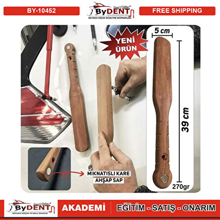 Boyasız Göçük Düzeltme Ahşap Çekiç 39x5cm Mıknatıslı
