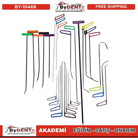 Pdr Boyasız Göçük Düzeltme 25 Parça Pro  Çubuk Seti