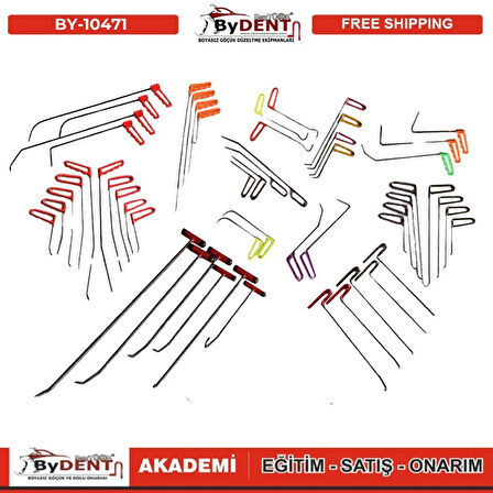 Pdr Boyasız Göçük Düzeltme 55 Parça Pro Çubuk Seti