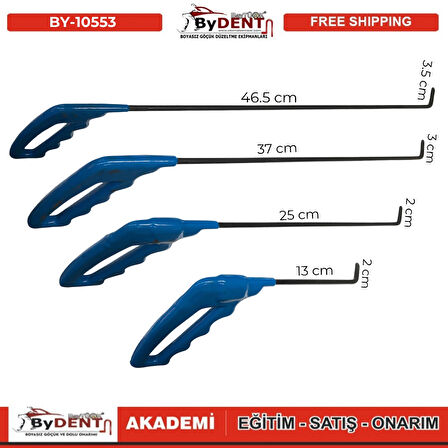 Pdr Boyasız Göçük Düzeltme 8 Parça Çubuk Seti