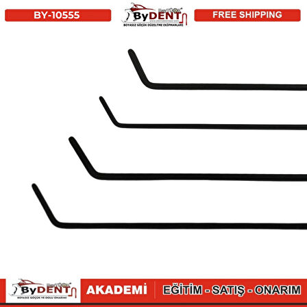 Pdr Boyasız Göçük Düzeltme 4 Parça Çubuk Seti