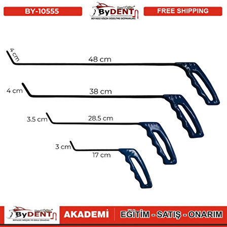 Pdr Boyasız Göçük Düzeltme 4 Parça Çubuk Seti