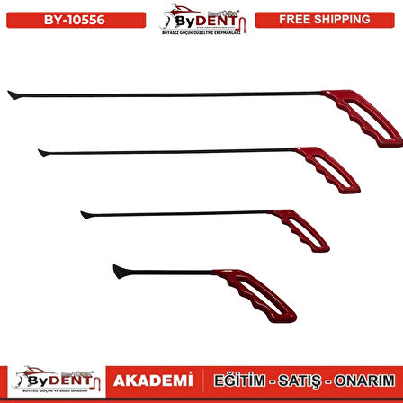 Pdr Boyasız Göçük Düzeltme 4 Parça Balina Kuyruğu Çubuk Seti