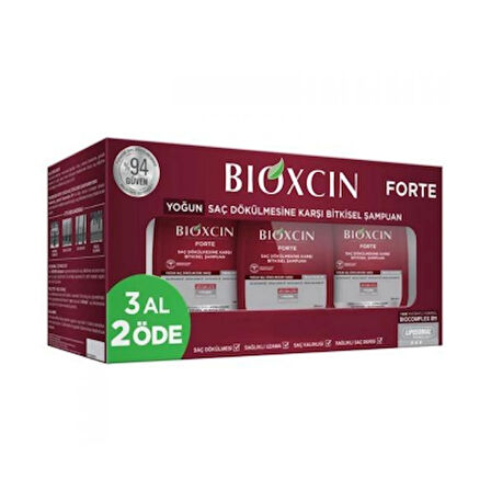 Bioxcin Forte Saç Dökülmesine Karşı Bakım Şampuanı 300 ml - 3 AL 2 ÖDE