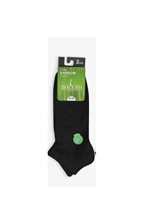 2 Li Bolero Yumuşak Dokulu Bambu Erkek Dikişsiz Patik Çorap 41 - 45 No