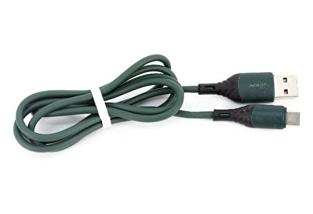 Global 6A 100W UsbA to Type-C Data ve Hızlı Şarj Kablosu ML60 Yeşil