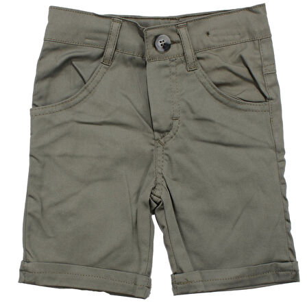 Erkek Çocuk Ekru Yeşil Müslin Gömlekli Armalı 2'li Takım