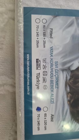 Mikrofiber Sıvı Geçirmez 4 Köşe Lastikli Yatak Koruyucu Alez 70x140 cm Çocuk Yatağı Alezi