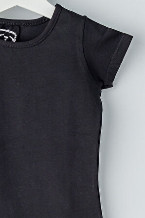 Kısa Kollu Çocuk Body Düz Renk Çocuk Tişört