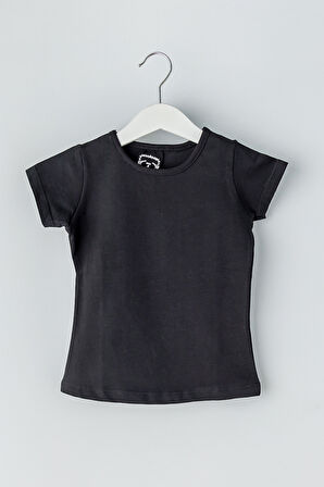 Kısa Kollu Çocuk Body Düz Renk Çocuk Tişört