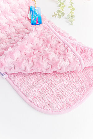 Babymod Polyester Yıldız 100x120 cm Bebek Battaniyesi Pembe