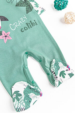 Kuş Figürlü 3 Parça Kız Bebek Tulum Takım