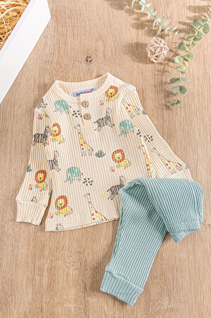 Sevimli Hayvanlar Figürlü 2'li Erkek Bebek Takım