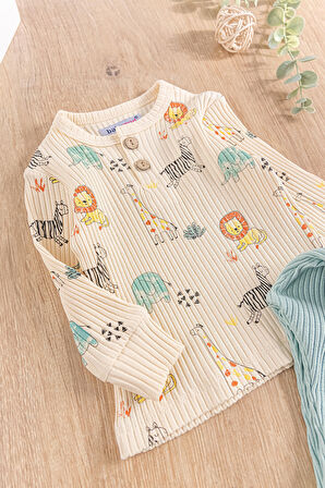 Sevimli Hayvanlar Figürlü 2'li Erkek Bebek Takım