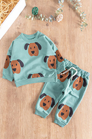 Oversize Baskılı 2'li Erkek Bebek Takımı