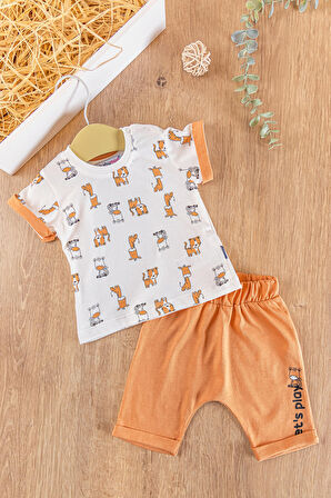Sevimli Dostlar 2'li Yazlık Erkek Bebek Takım
