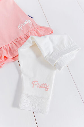 Güpürlü Fırfırlı 2'li Yazlık Kız Bebek Takım