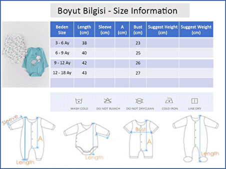 Kedi Figürlü 2'li Kız/Erkek Bebek Çıt Çıtlı Body Zıbın Takımı