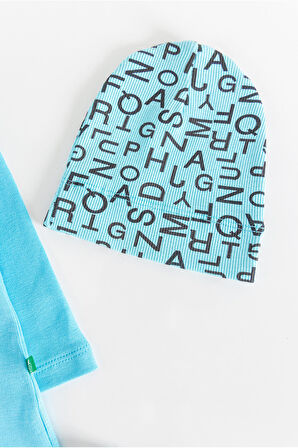 I Love Mom Harf Desenli Üç Parça Erkek Bebek Takım 