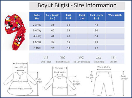 Orijinal Marka Yazılı Figür Baskılı Kız/Erkek Çocuk Takım