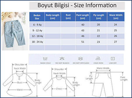 Düğmeli Beli Lastikli Erkek Bebek Keten Pantolon