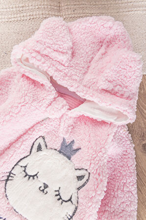 Kedi Figürlü Peluş Welsoft Kız/Erkek Bebek Tulum