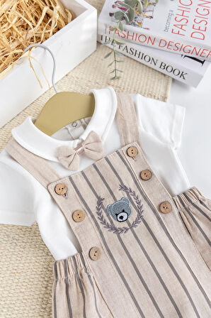 Erkek Bebek %100 PamukYazlık Salopet Tulum Set