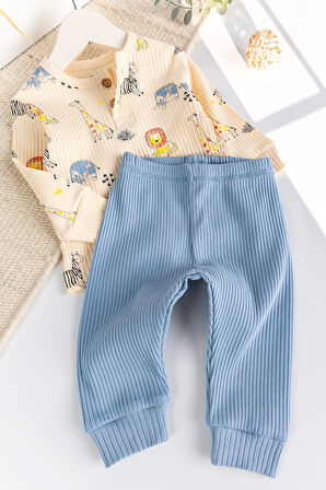 Aslan Temalı Erkek Bebek Takım