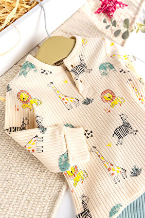 Aslan Temalı Erkek Bebek Takım