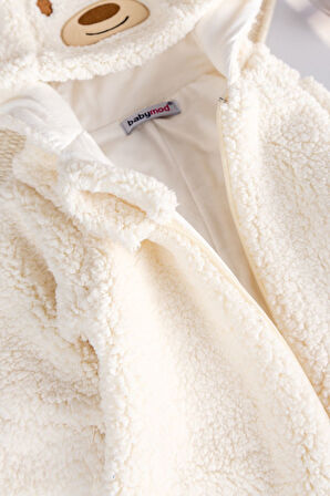 Kapüşonlu Welsoft Peluş Kışlık Kız/Erkek Bebek Tulum