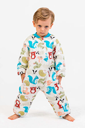 Elyaf Dolgulu 2,5 Tog Pamuklu Penye Astarlı Kız /Erkek Çocuk Uyku Tulumu 