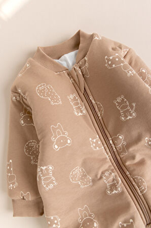  Elyaf Dolgulu 2,5 Tog Pamuklu Penye Astarlı Kız /Erkek Çocuk Uyku Tulumu 