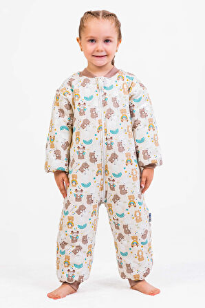 Elyaf Dolgulu 2,5 Tog Pamuklu Penye Astarlı Kız /Erkek Çocuk Uyku Tulumu 