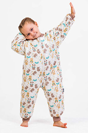 Elyaf Dolgulu 2,5 Tog Pamuklu Penye Astarlı Kız /Erkek Çocuk Uyku Tulumu 