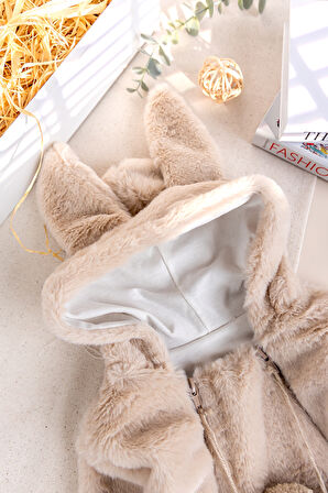 Kışlık Peluş Welsoft  Penye Astarlı Pamuklu Kız Erkek Bebek Tulum