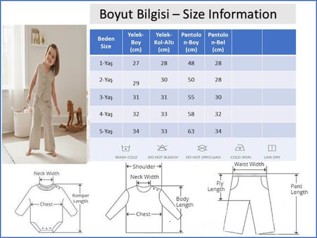 Kabartma Desenli Şık Yelekli 2'li Kız Çocuk Takım Set