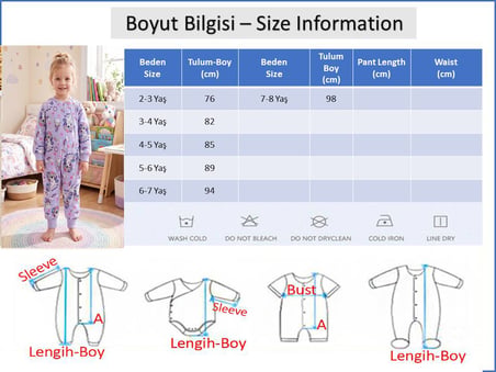  Tavşan Desenli 2,5 Tog Elyaf Dolgulu Premium Kalite 100% Pamuk Penye Astarlı Çocuk Uyku tulumu