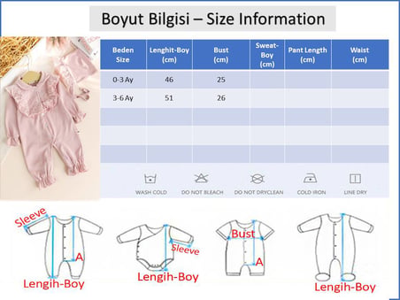 güpürlü şapkalı bebe yakalı 100% pamuk kız bebek tulum
