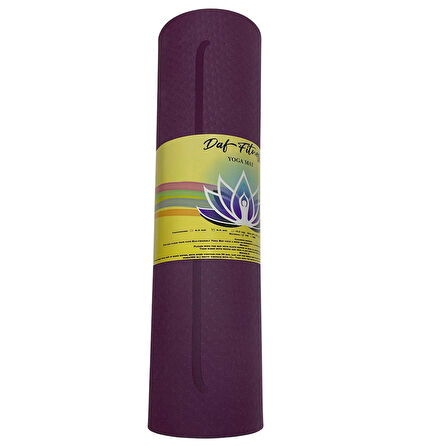 TPE YOGA PİLATES MATI 8 MM HİZALAMALI (İTHAL) Renk Mor