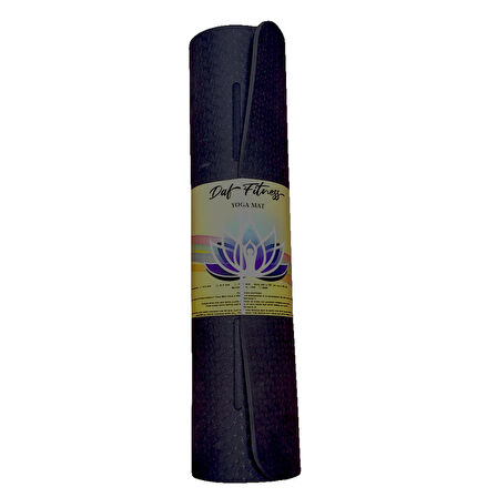 TPE YOGA PİLATES MATI 8 MM HİZALAMALI (İTHAL) Renk Siyah