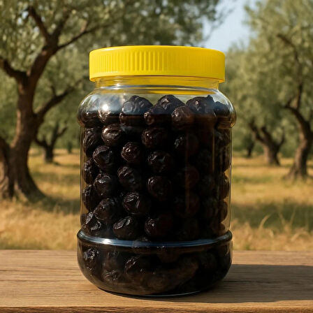 1 KG Siyah Çuval(Taş Baskı) Zeytin (Edremit - 2 Numara)