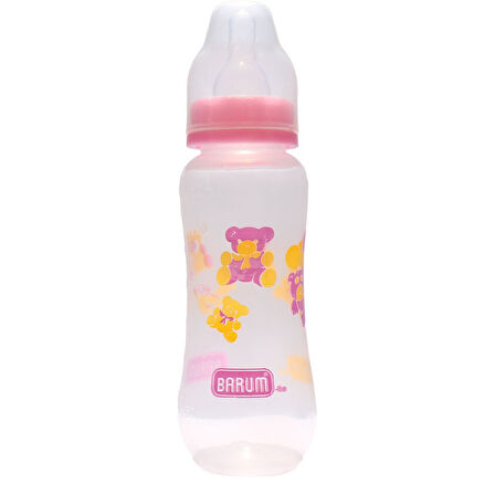 Barum Pembe Ayıcıklı Desenli Biberon 250 ml