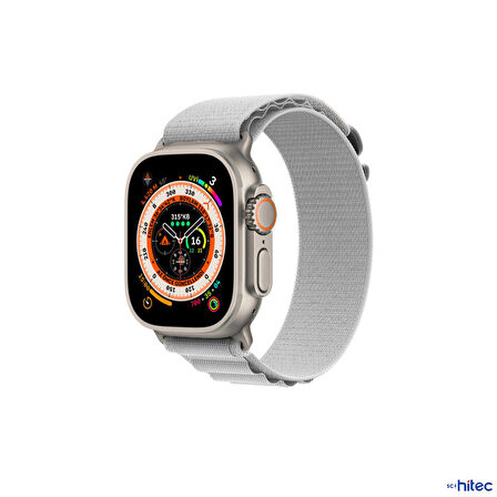 Global 42-44mm Yeni Nesil Apple Uyumlu Akıllı Saat Kordonu Hasır Kancalı Gri