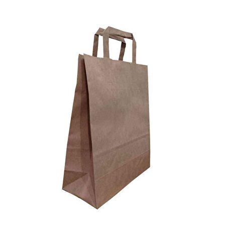 Kraft Kağıt Çanta İçten Saplı 22x28x10 cm 250 Adetli