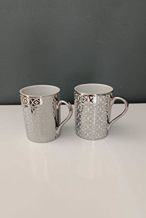 KÜTAHYA PORSELEN FOREST 2 Lİ MUG 260 CC PLATİN