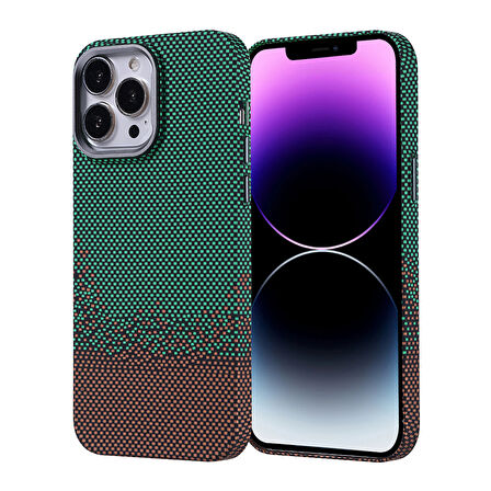 iPhone 14 Pro Max Kılıf Magsafe Şarj Özellikli Karbon Fiber Görünümlü Ultra İnce Premium Next Kapak