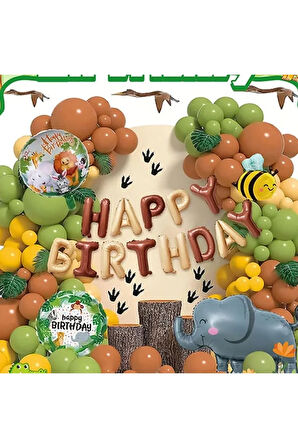 SAFARİ TEMALI BALON ZİNCİRİ SET