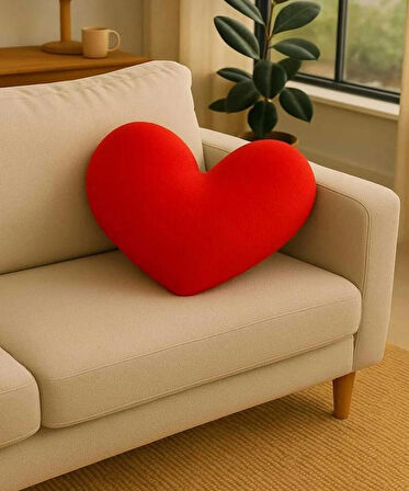 Teddy iç dolgulu kalp yastık, kalp yastık 