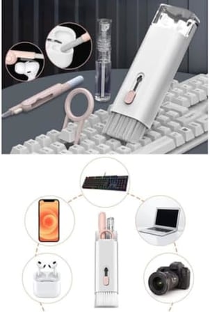Jouis 7'si 1 arada Elektronik Temizleme Kiti, Klavye Temizleyici, Dizüstü Bilgisayar Temizleme Kiti Monitör, Cep Telefonu, Bluetooth, Kulaklık, Lego, Airpods, Dizüstü Bilgisayar Kamera (Pembe)